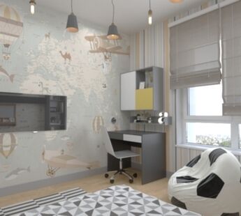 Фото № 4: Дизайн-проект трехкомнатной квартиры 88.2  м² Стиль Эклектика для ЖК Бунинские Луга