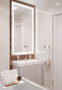 Фото № 5: Дизайн-проект трехкомнатной квартиры 68.82  м² Стиль Контемпорари для ЖК Кореневский Форт