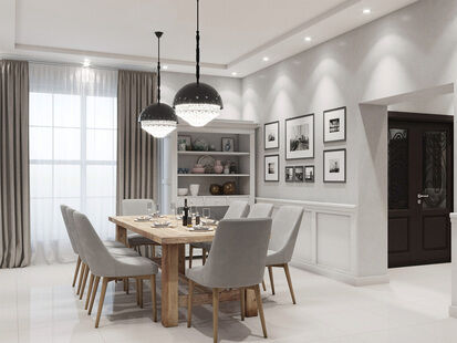 Фото № 3: Дизайн-проект пятикомнатной квартиры 113.98  м² Стиль Современный для КП Лужки-2