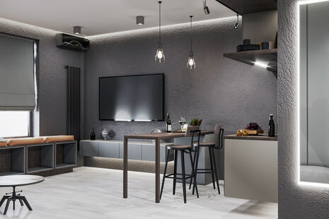 Фото № 3: Дизайн-проект квартиры-студии 27.83  м² Стиль Лофт для ЖК Сердце Одинцово