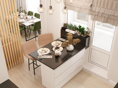 Фото № 2: Дизайн-проект трехкомнатной квартиры 84.6  м² Современный стиль для ЖК в г. Санкт-Петербург