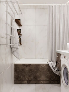 Фото № 5: Дизайн-проект двухкомнатной квартиры 54.55  м² Стиль Современная классика для ЖК Новое Домодедово