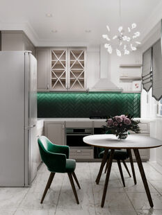 Фото № 2: Дизайн-проект двухкомнатной квартиры 54.55  м² Стиль Современная классика для ЖК Новое Домодедово