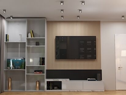 Фото № 2: Дизайн-проект однокомнатной квартиры 30.19  м² Стиль Контемпорари для ЖК Московский