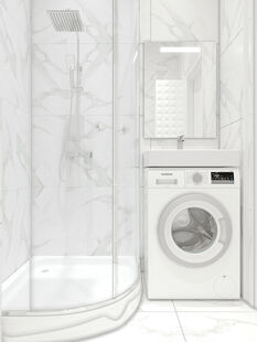 Фото № 6: Дизайн-проект однокомнатной квартиры 37.0  м² Стиль Модернизм для ЖК Царская Площадь