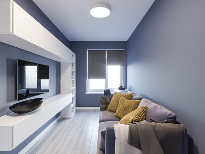 Фото № 2: Дизайн-проект двухкомнатной квартиры 54.3  м² стиль Модернизм для ЖК Левел Амурская