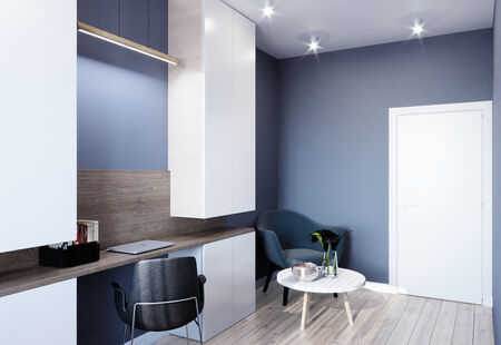 Фото № 3: Дизайн-проект двухкомнатной квартиры 54.3  м² стиль Модернизм для ЖК Левел Амурская