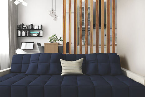 Фото № 5: Дизайн-проект квартиры-студии 26.63  м² Скандинавский стиль для ЖК Новая Звезда