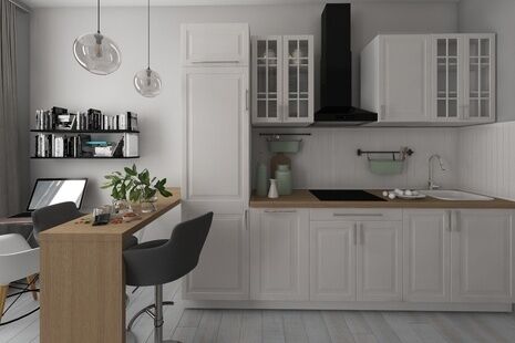 Фото № 1: Дизайн-проект квартиры-студии 26.63  м² Скандинавский стиль для ЖК Новая Звезда