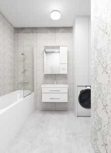 Фото № 2: Дизайн-проект квартиры-студии 26.63  м² Скандинавский стиль для ЖК Новая Звезда