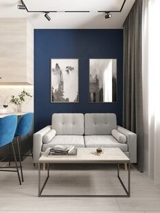 Фото № 3: Дизайн-проект однокомнатной квартиры 38.8  м² стиль Модернизм для ЖК Лучи