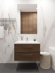 Фото № 5: Дизайн-проект однокомнатной квартиры 38.8  м² стиль Модернизм для ЖК Лучи