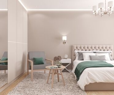 Фото № 1: Дизайн-проект двухкомнатной квартиры 48.88  м² Современный стиль для ЖК Первый квартал