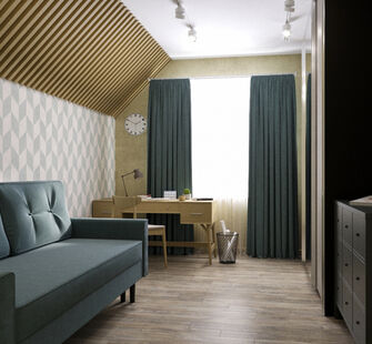 Фото № 4: Дизайн-проект четырехкомнатной квартиры 139.49  м² Стиль Эклектика для двухэтажного дома