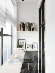 Фото № 2: Дизайн-проект двухкомнатной квартиры 55.0  м² Стиль Модернизм для ЖК Резиденции архитекторов