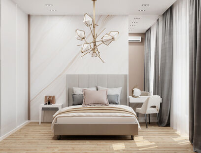 Фото № 1: Дизайн-проект двухкомнатной квартиры 55.0  м² Стиль Модернизм для ЖК Резиденции архитекторов