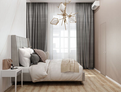 Фото № 6: Дизайн-проект двухкомнатной квартиры 55.0  м² Стиль Модернизм для ЖК Резиденции архитекторов