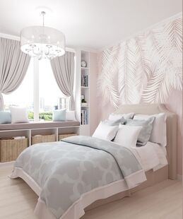 Фото № 3: Дизайн-проект двухкомнатной квартиры 69.9  м² Стиль Контемпорари для ЖК Изумрудные холмы