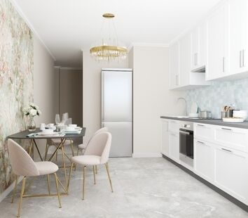 Фото № 6: Дизайн-проект двухкомнатной квартиры 69.9  м² Стиль Контемпорари для ЖК Изумрудные холмы