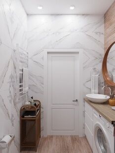 Фото № 2: Дизайн-проект однокомнатной квартиры 33.35  м² Стиль Современный для ЖК Московский