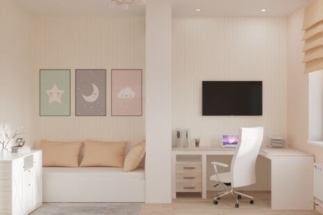 Фото № 4: Дизайн-проект двухкомнатной квартиры 60.85  м² Стиль Контемпорари для ЖК Московский