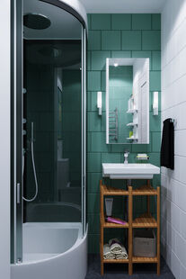 Фото № 2: Дизайн-проект однокомнатной квартиры 34.93  м² Скандинавский стиль для ЖК Московский