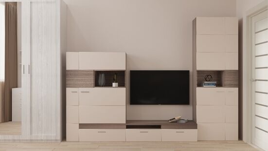 Фото № 6: Дизайн-проект двухкомнатной квартиры 60.85  м² Стиль Контемпорари для ЖК Московский