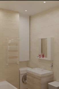 Фото № 2: Дизайн-проект двухкомнатной квартиры 60.85  м² Стиль Контемпорари для ЖК Московский