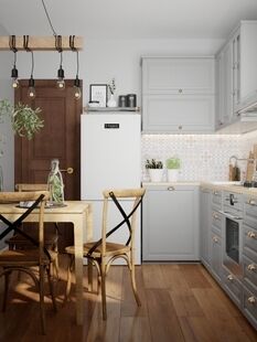 Фото № 5: Дизайн-проект однокомнатной квартиры 27.89  м² Современный стиль для ЖК Московский