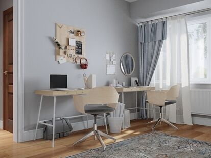 Фото № 4: Дизайн-проект однокомнатной квартиры 27.89  м² Современный стиль для ЖК Московский