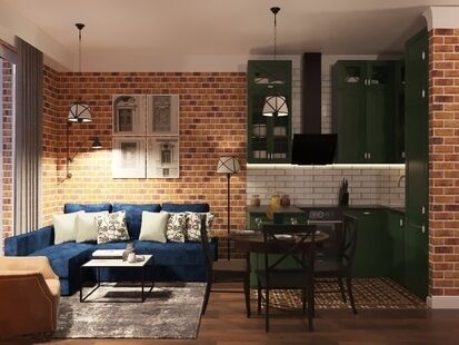 Фото № 1: Дизайн-проект трехкомнатной квартиры 70.91  м² Стиль Эклектика для ЖК ЗИЛ АРТ