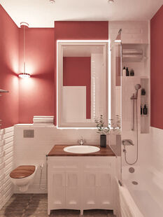 Фото № 3: Дизайн-проект трехкомнатной квартиры 70.91  м² Стиль Эклектика для ЖК ЗИЛ АРТ