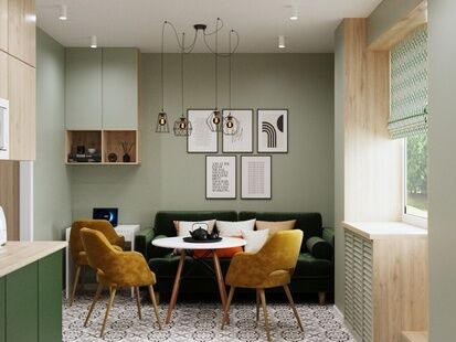 Фото № 1: Дизайн-проект трехкомнатной квартиры 41.9  м² Скандинавский стиль для ЖК Новый Петергоф