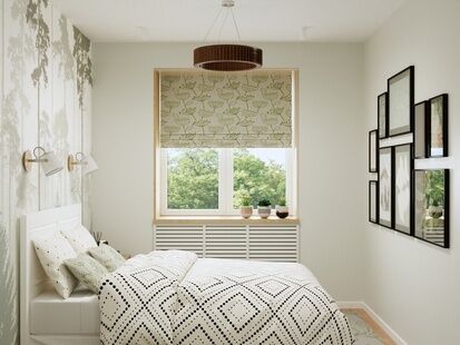 Фото № 6: Дизайн-проект трехкомнатной квартиры 41.9  м² Скандинавский стиль для ЖК Новый Петергоф