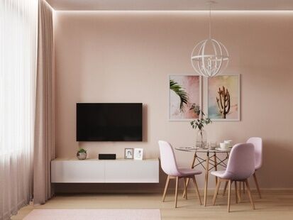 Фото № 4: Дизайн-проект двухкомнатной квартиры 58.3  м² Стиль Контемпорари для ЖК Московский Город Парк