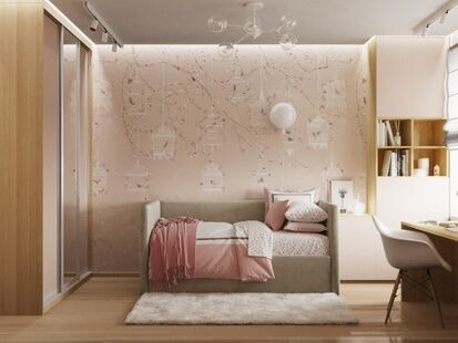 Фото № 6: Дизайн-проект двухкомнатной квартиры 58.3  м² Стиль Контемпорари для ЖК Московский Город Парк