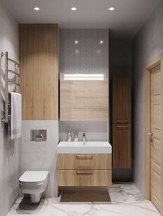 Фото № 2: Дизайн-проект двухкомнатной квартиры 58.3  м² Стиль Контемпорари для ЖК Московский Город Парк