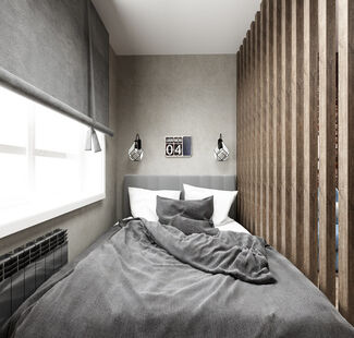 Фото № 3: Дизайн-проект квартиры-студии 30.53  м² Стиль Лофт для ЖК Хэдлайнер