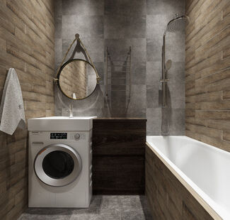 Фото № 2: Дизайн-проект квартиры-студии 30.53  м² Стиль Лофт для ЖК Хэдлайнер