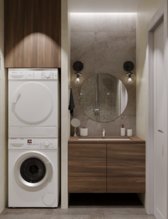 Фото № 6: Дизайн-проект однокомнатной квартиры 50.0  м² Стиль Контемпорари для ЖК Татьянин Парк