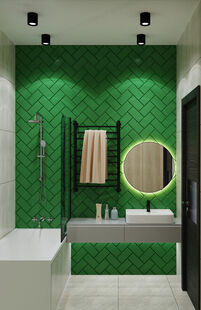 Фото № 6: Дизайн-проект однокомнатной квартиры 43.4  м² Стиль Модернизм для ЖК Михайлова 31