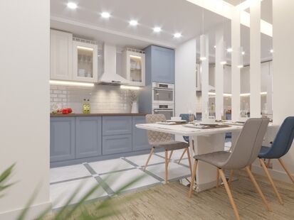 Фото № 1: Дизайн-проект квартиры-студии 26.5  м² Стиль Современный для ЖК Отрада