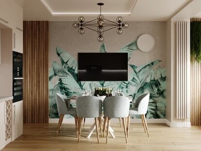 Фото № 4: Дизайн-проект двухкомнатной квартиры 68.0  м² стиль Модернизм для ЖК Микрорайон Центральный