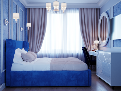 Фото № 3: Дизайн-проект двухкомнатной квартиры 62.3  м² Стиль Американская классика для ЖК Белые ночи