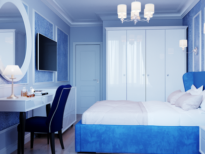 Фото № 4: Дизайн-проект двухкомнатной квартиры 62.3  м² Стиль Американская классика для ЖК Белые ночи