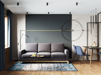 Фото № 4: Дизайн-проект двухкомнатной квартиры 36.38  м² Современный стиль для ЖК Московский