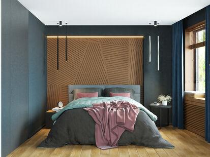 Фото № 6: Дизайн-проект двухкомнатной квартиры 36.38  м² Современный стиль для ЖК Московский