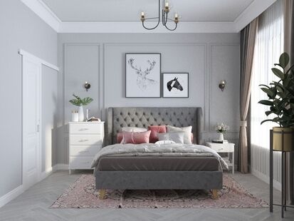 Фото № 1: Дизайн-проект двухкомнатной квартиры 42.58  м² стиль Модернизм для ЖК Московский