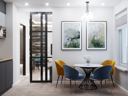 Фото № 5: Дизайн-проект двухкомнатной квартиры 56.71  м² стиль Модернизм для ЖК Московский