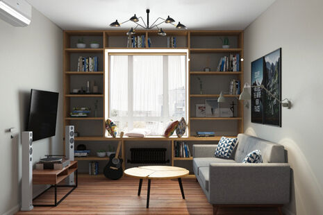 Фото № 5: Дизайн-проект двухкомнатной квартиры 45.83  м² Скандинавский стиль для ЖК в г. Оренбург